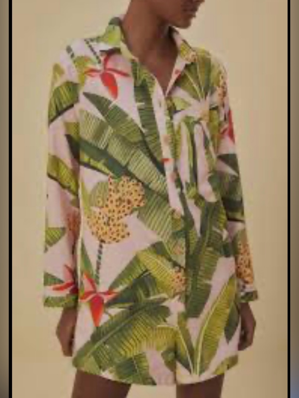 Farm Rio Banana Leaves Linen Blend Jumpsuit Size Small Resort Tropical Vacation